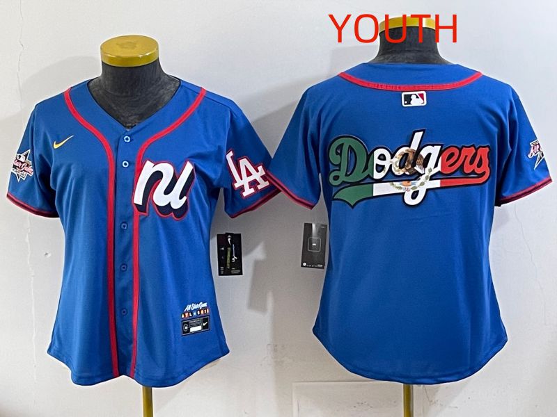 Youth 2025 Los Angeles Dodgers Blank Blue All star Nike MLB Jersey style 03